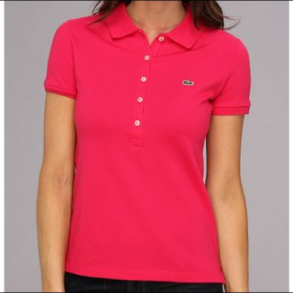 Lacoste Pink Slim Fit Polo Size 36
